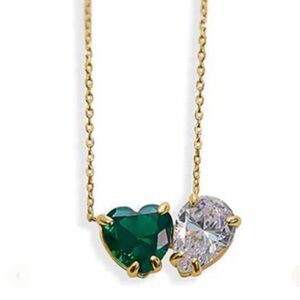 NEVER WORN M Jewelers green emerald heart necklace